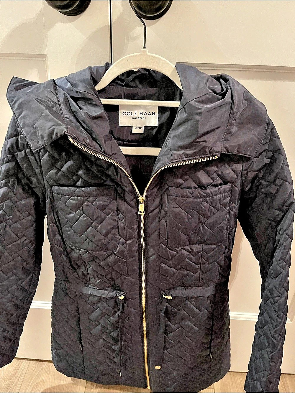 Cole Haan Quilted Puffer Jacket in Navy Size X-Small